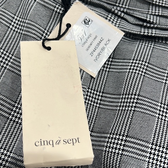 Cinq A Sept serenity plaid houndstooth tailored pants NWT - Picture 8 of 16